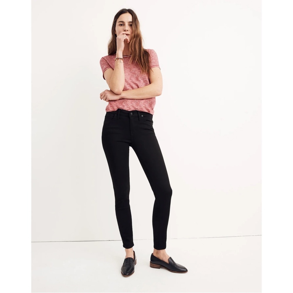 NWT Madewell 8” Skinny Jeans Carbondale Wash High Rise Cotton Black